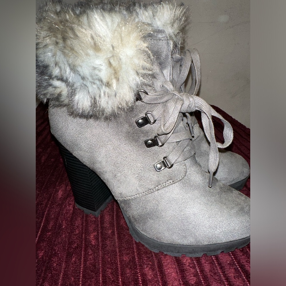Charlotte Russe Fuzzy Ankle Boots